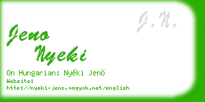 jeno nyeki business card